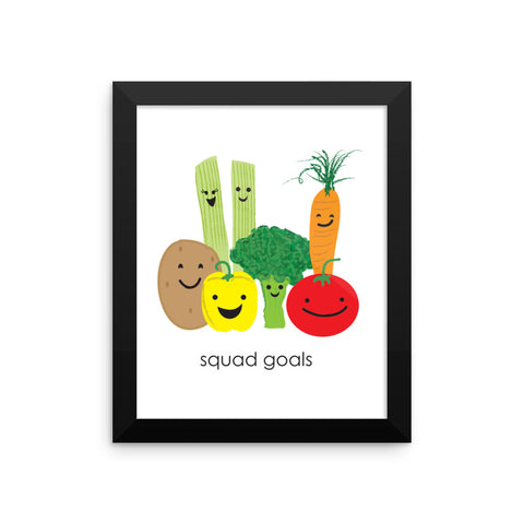 Veggie Squad Framed poster